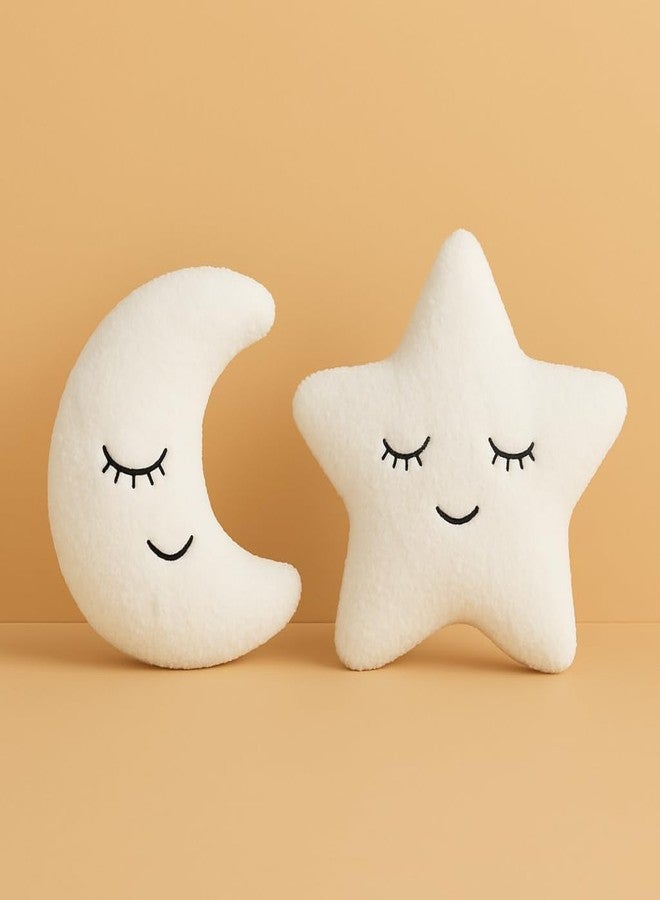 HAPPY BRO White Color Star, Moon & Cloud Shaped Soft Pillow Set - Cute Plush Decorative Cushions for Sofa, Bed, Kids Room, Nursery & Gifting Pack of 3 - Image 5